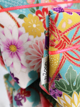 Trousse S,M,L - TZUZUMI - rose fluo - tissu japonais