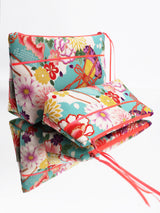 Trousse S,M,L - TZUZUMI - rose fluo - tissu japonais