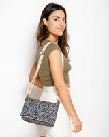 Sac baby annā floral indigo - tissu japonais