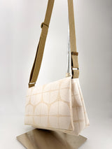 sac baby annā - série "nomura blanc" bandoulière bronze - tissu japonais contemporain