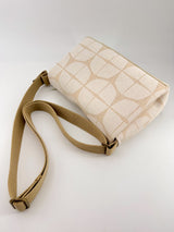 sac baby annā - série "nomura blanc" bandoulière bronze - tissu japonais contemporain