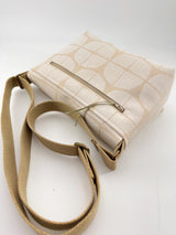 sac baby annā - série "nomura blanc" bandoulière bronze - tissu japonais contemporain