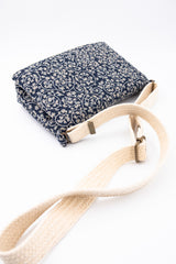 Sac baby annā floral indigo - tissu japonais