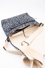 Sac baby annā floral indigo - tissu japonais