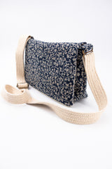 Sac baby annā floral indigo - tissu japonais