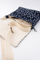 Sac "baby annā" - motif blossom bleu - tissu japonais