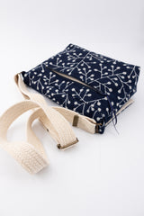 Sac "baby annā" - motif blossom bleu - tissu japonais