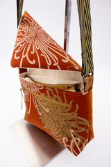 Sac "baby annā" - kiku/brique- tissu japonais