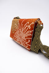 Sac "baby annā" - kiku/brique- tissu japonais