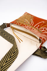Sac "baby annā" - kiku/brique- tissu japonais