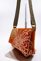 Sac "baby annā" - kiku/brique- tissu japonais