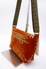 Sac "baby annā" - kiku/brique- tissu japonais