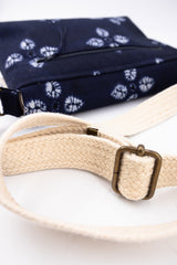 sac baby annā - motif shibori bleu nuit - tissu japonais