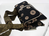 sac geisha - uni noir - bandoulière chevron