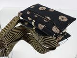 sac geisha - uni noir - bandoulière chevron