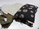 sac geisha - uni noir - bandoulière chevron
