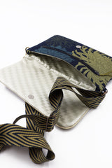 Sac "geisha" - blue kiku - tissu japonais
