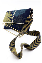 Sac "geisha" - blue kiku - tissu japonais