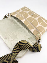 Sac "geisha" - série "nomura" sable - tissu japonais contemporain