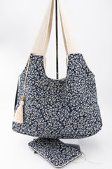 Sac Kawaï S - palme - tissu traditionnel japonais