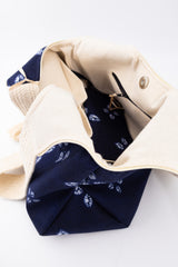 Sac Kawaï S - shibori bleu nuit - tissu japonais