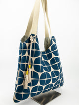 sac "Kumi"- serie "nomura bleu" - tissu contemporain japonais