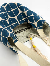 sac "Kumi"- serie "nomura bleu" - tissu contemporain japonais