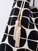 sac "Kumi"- serie "nomura noir" anse crème - tissu contemporain japonais