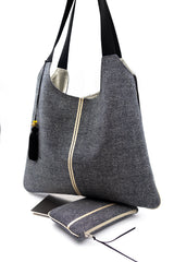 sac "Kumi"- motif samekomon - tissu traditionnel japonais
