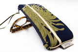 Etui à lunette - blue kiku - tissu traditionnel Japonais