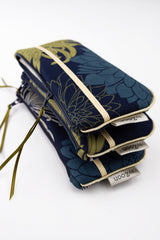 Etui à lunette - blue kiku - tissu traditionnel Japonais