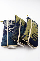 Etui à lunette - blue kiku - tissu traditionnel Japonais
