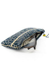 Etui à lunette - indigo "floral" traditionnel - tissu japonais