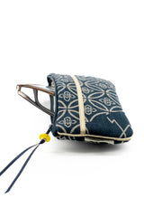 Etui à lunette - indigo "multi motifs" traditionnel - tissu japonais