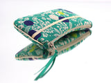 étui lunettes  - Plum vert - coton&lin - tissu japonais