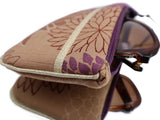 Etui lunettes - Kiku beige/doré violet