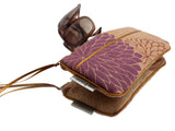 Etui lunettes - Kiku beige/moutarde