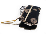 Etui lunettes - motif UNI - noir& blanc