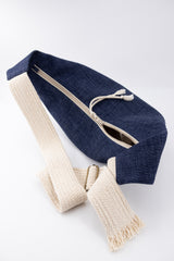 sac moon bag - tissage "blue jean" - tissu japonais