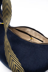 sac moon bag - indigo dark blue - tissu japonais