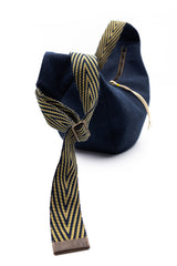 sac moon bag - indigo dark blue - tissu japonais