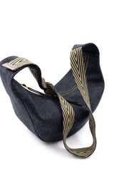 sac moon bag - Dark grey - tissu japonais