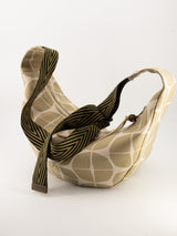 Sac "Moon bag" - série "nomura" kaki/beige - tissu japonais contemporain