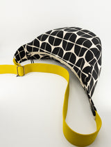 Sac "Moon bag" - série "nomura" noir - tissu japonais contemporain