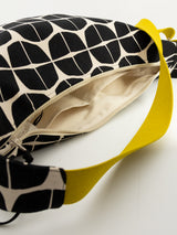 Sac "Moon bag" - série "nomura" noir - tissu japonais contemporain