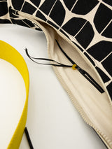 Sac "Moon bag" - série "nomura" noir - tissu japonais contemporain