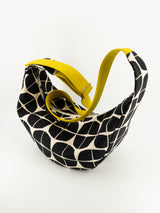 Sac "Moon bag" - série "nomura" noir - tissu japonais contemporain