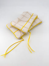 pochettes - 3 tailles -serie "nomura blanc" fluo - tissu japonais contemporain