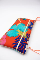 pochettes - 3 tailles - "kimono rouge" - tissu japonais