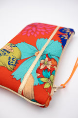 pochettes - 3 tailles - "kimono rouge" - tissu japonais